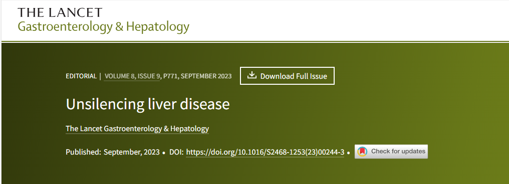 柳叶刀最新社评：让肝病不再沉默，大力推动FibroScan的普及性